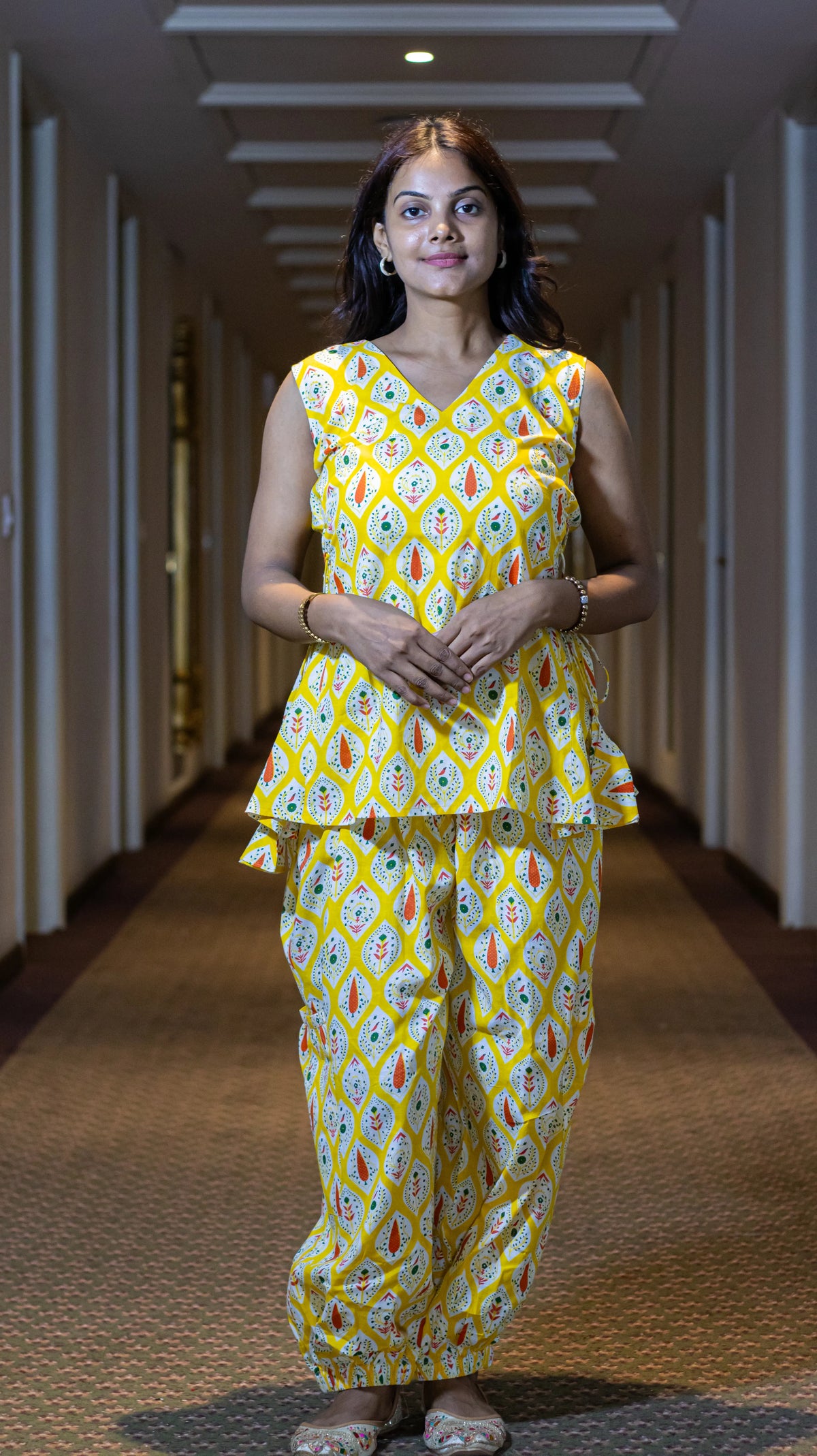 Printed Yellow Co-ord Set
