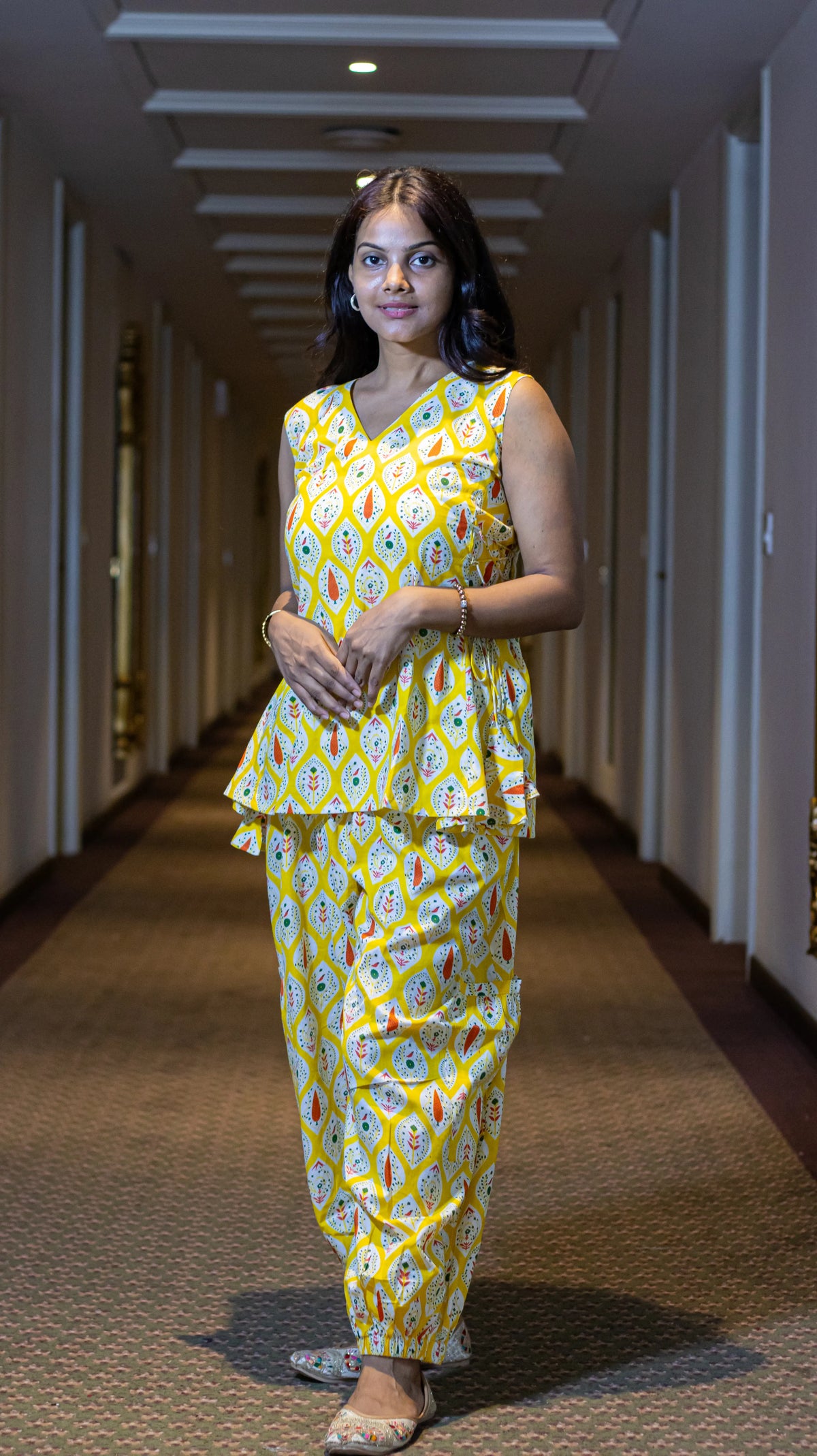 Printed Yellow Co-ord Set