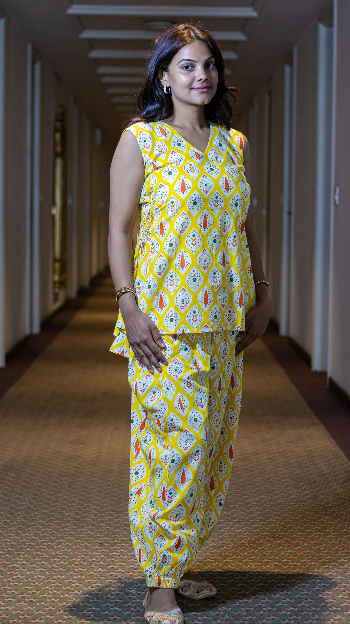 Printed Yellow Co-ord Set