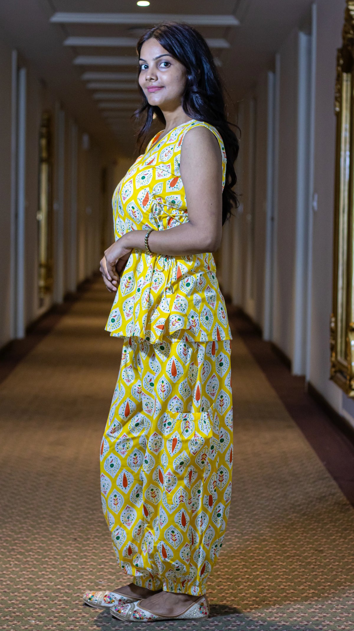 Printed Yellow Co-ord Set