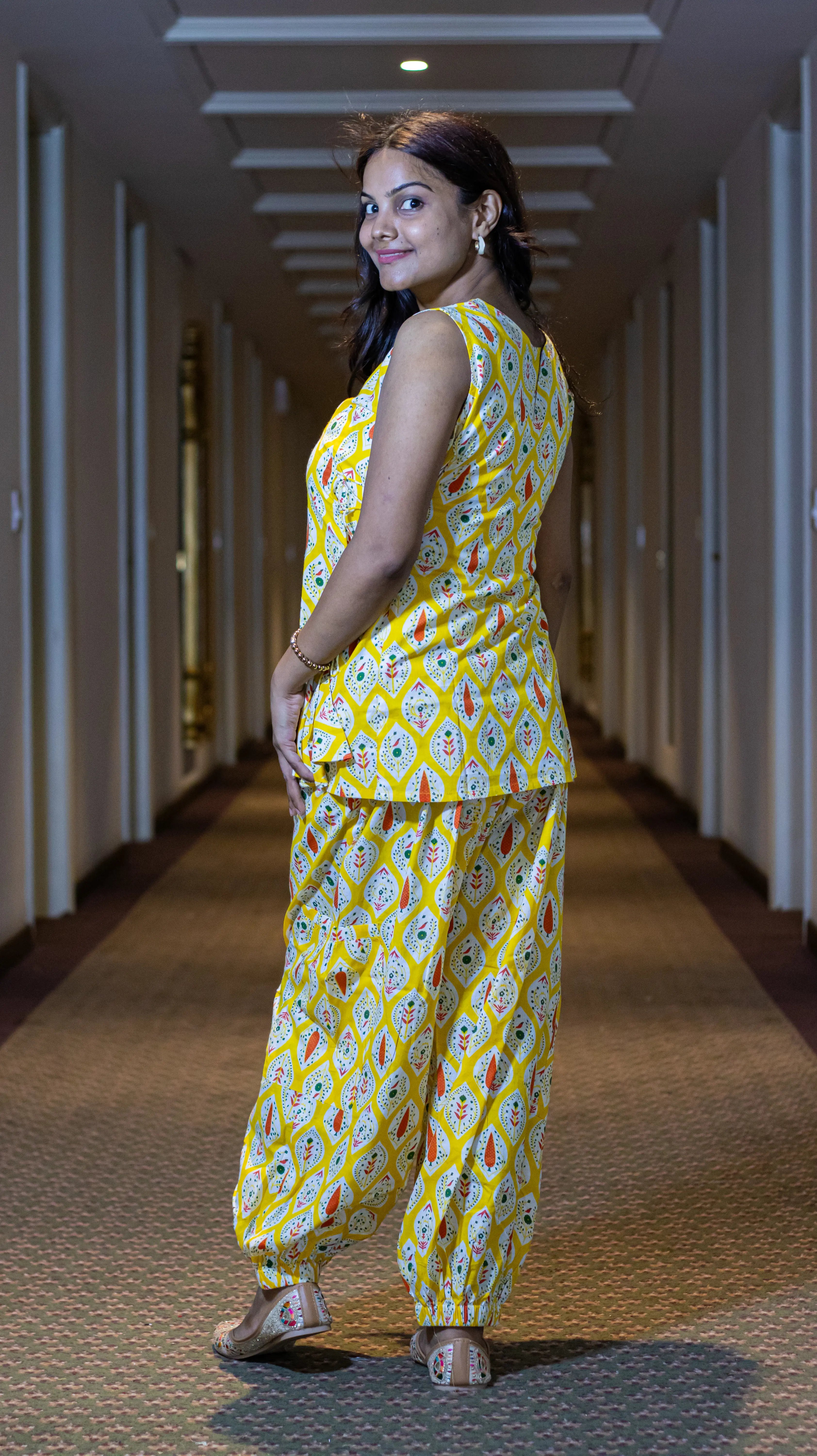 Printed Yellow Co-ord Set