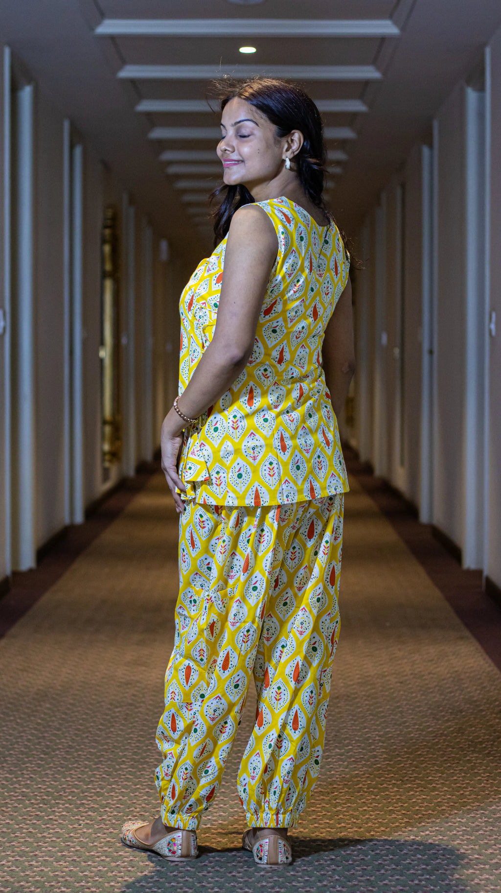 Printed Yellow Co-ord Set