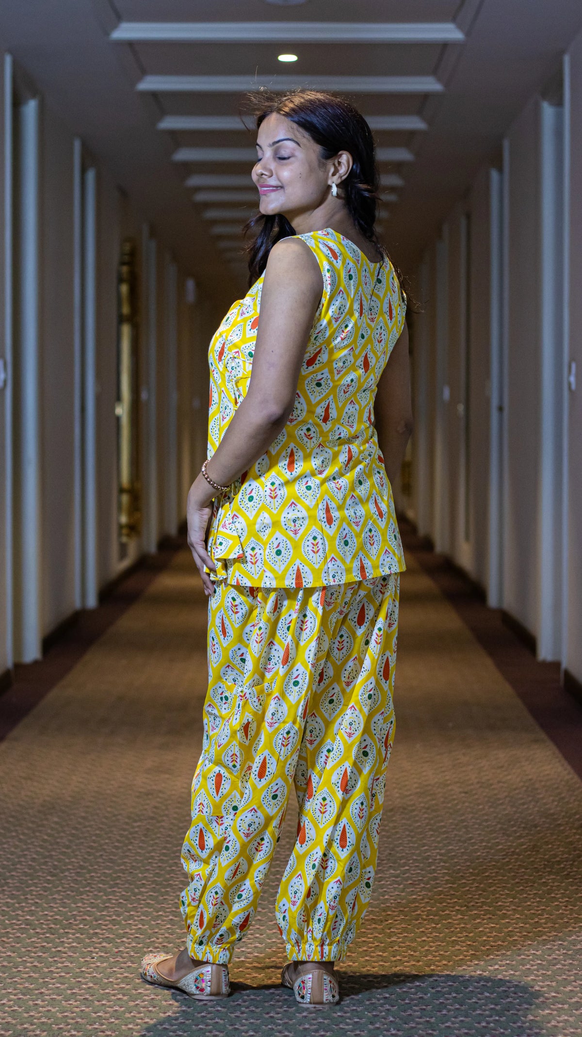 Printed Yellow Co-ord Set