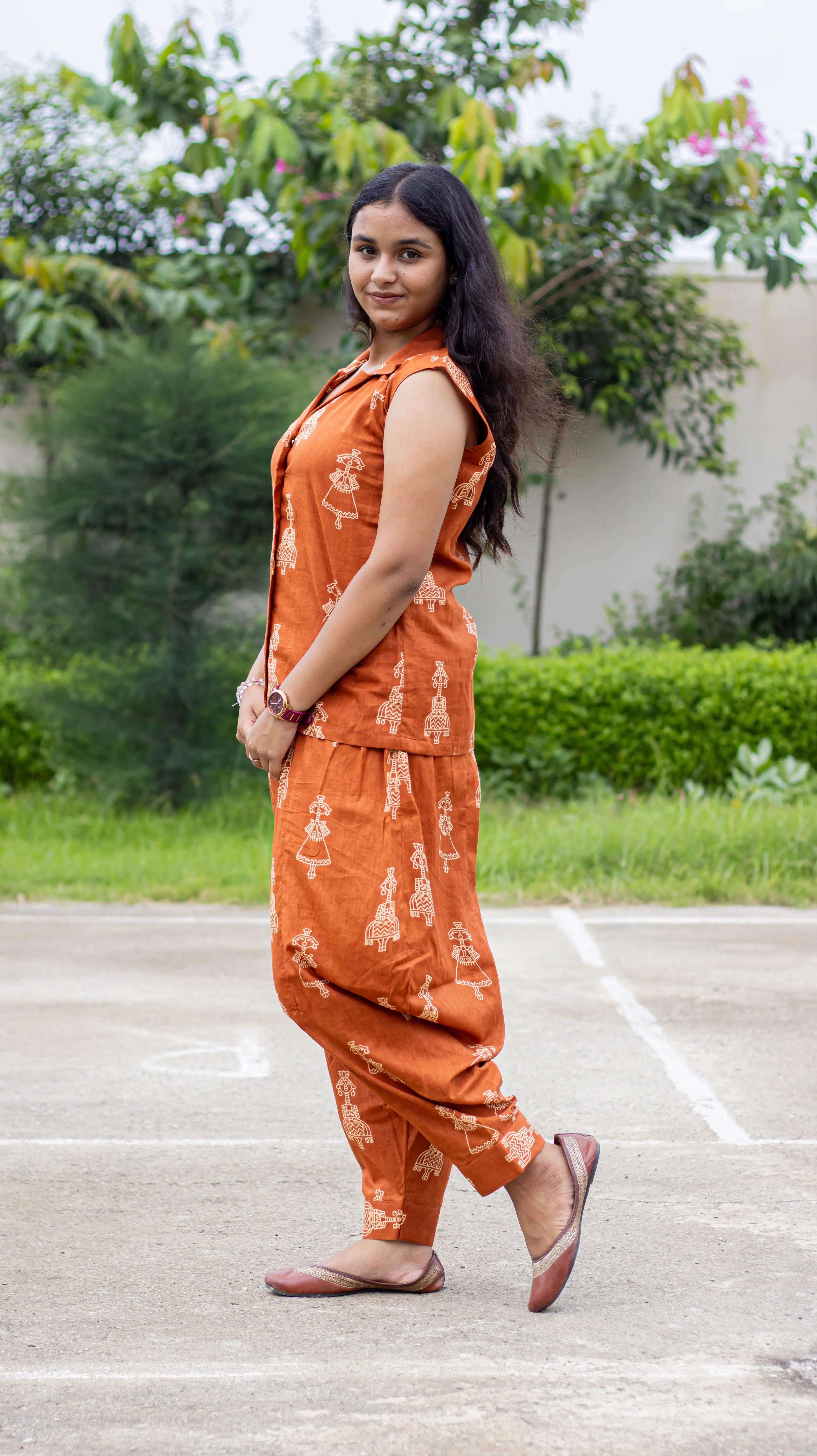 Rust Collar Co-ord Set