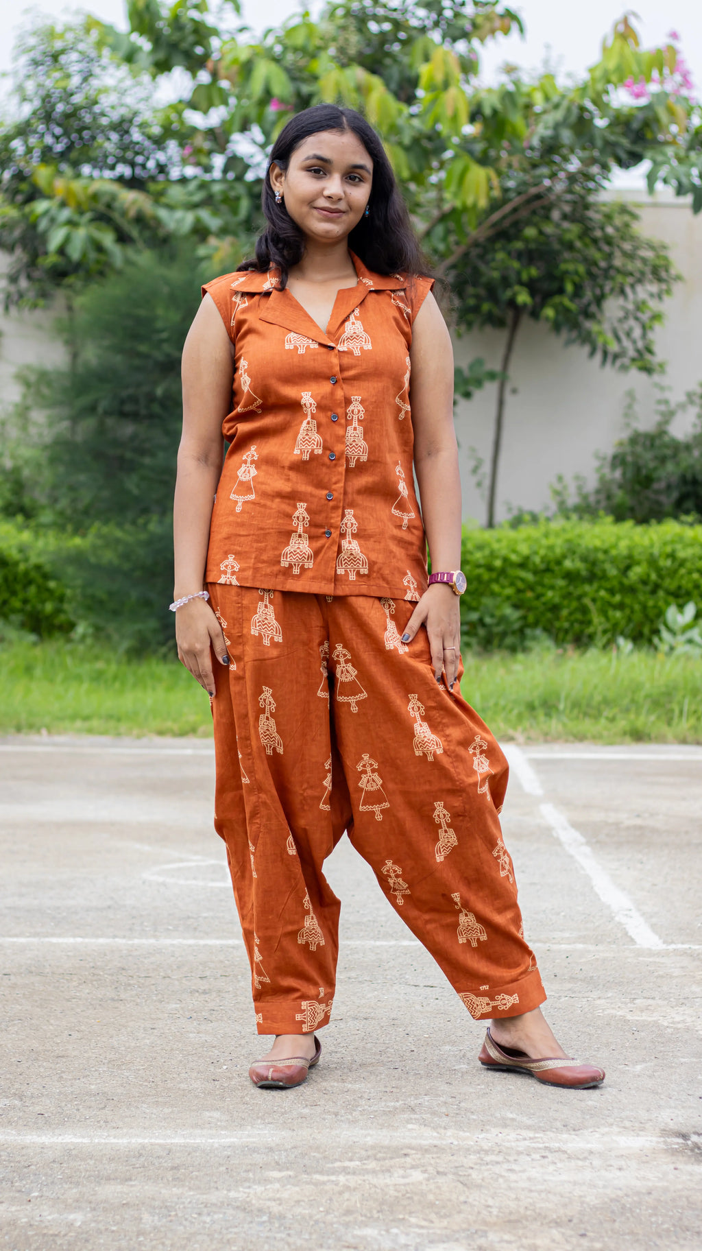 Rust Collar Co-ord Set