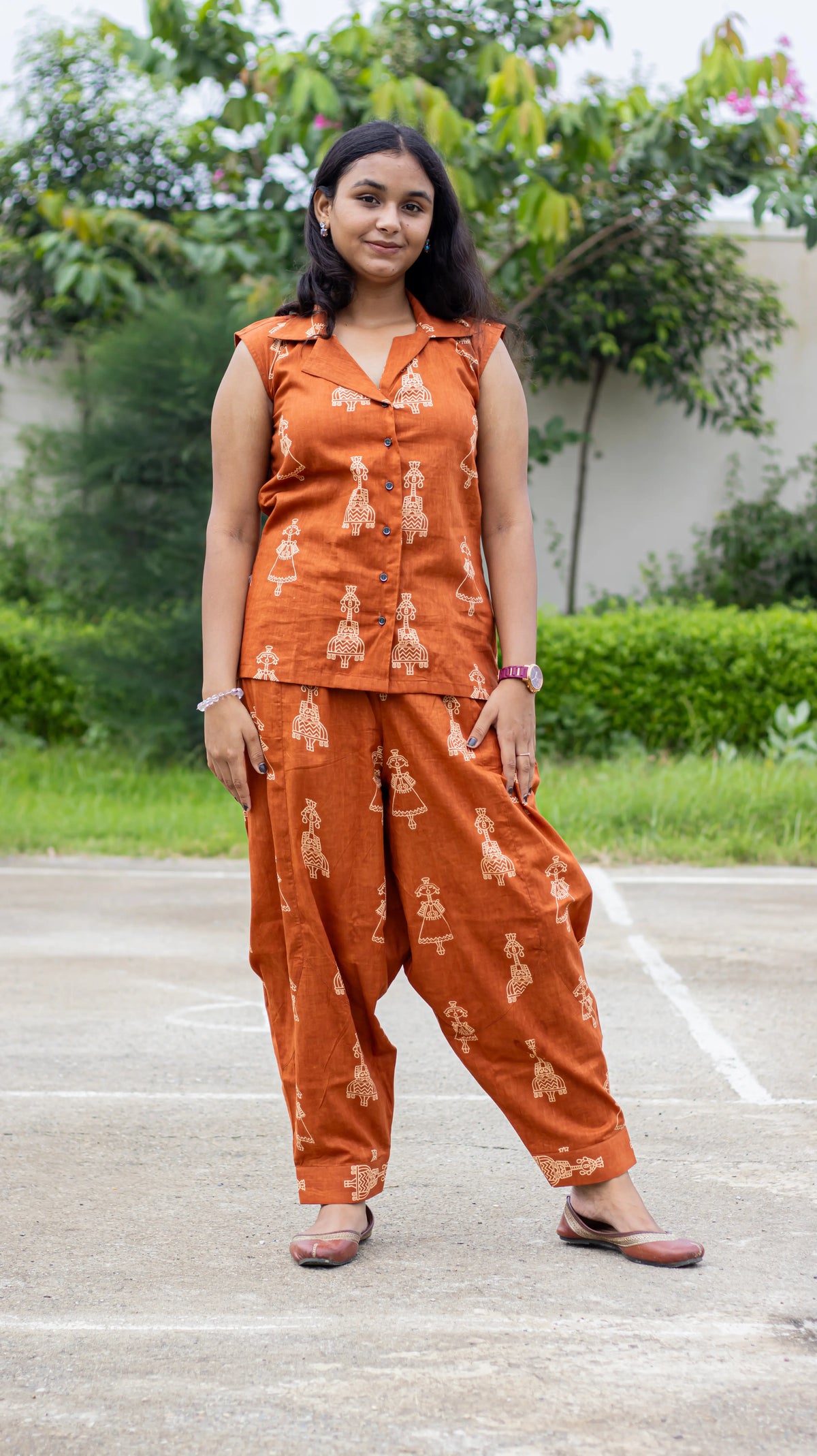 Rust Collar Co-ord Set