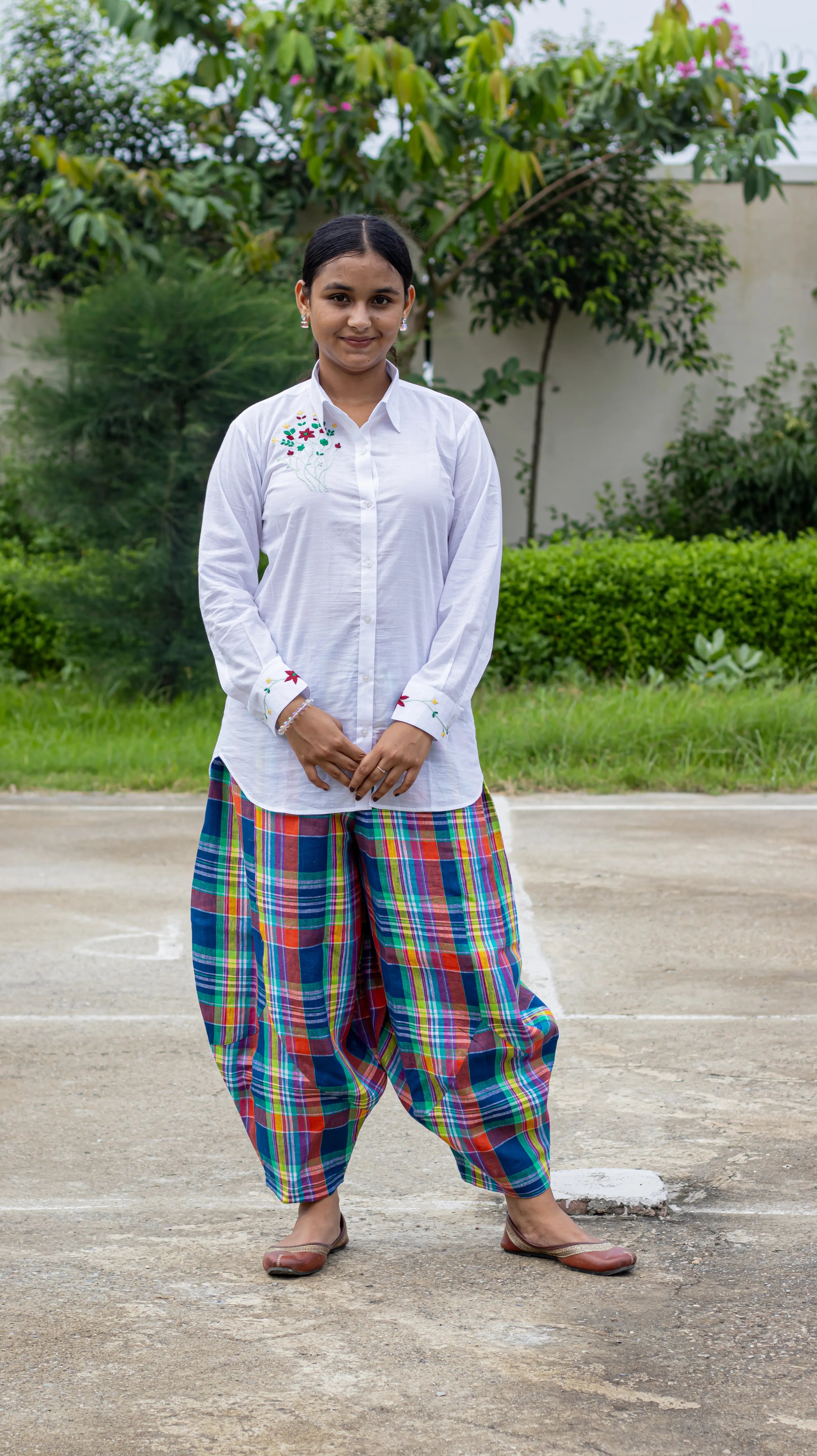 Embroidered Shirt with Comfort Pant