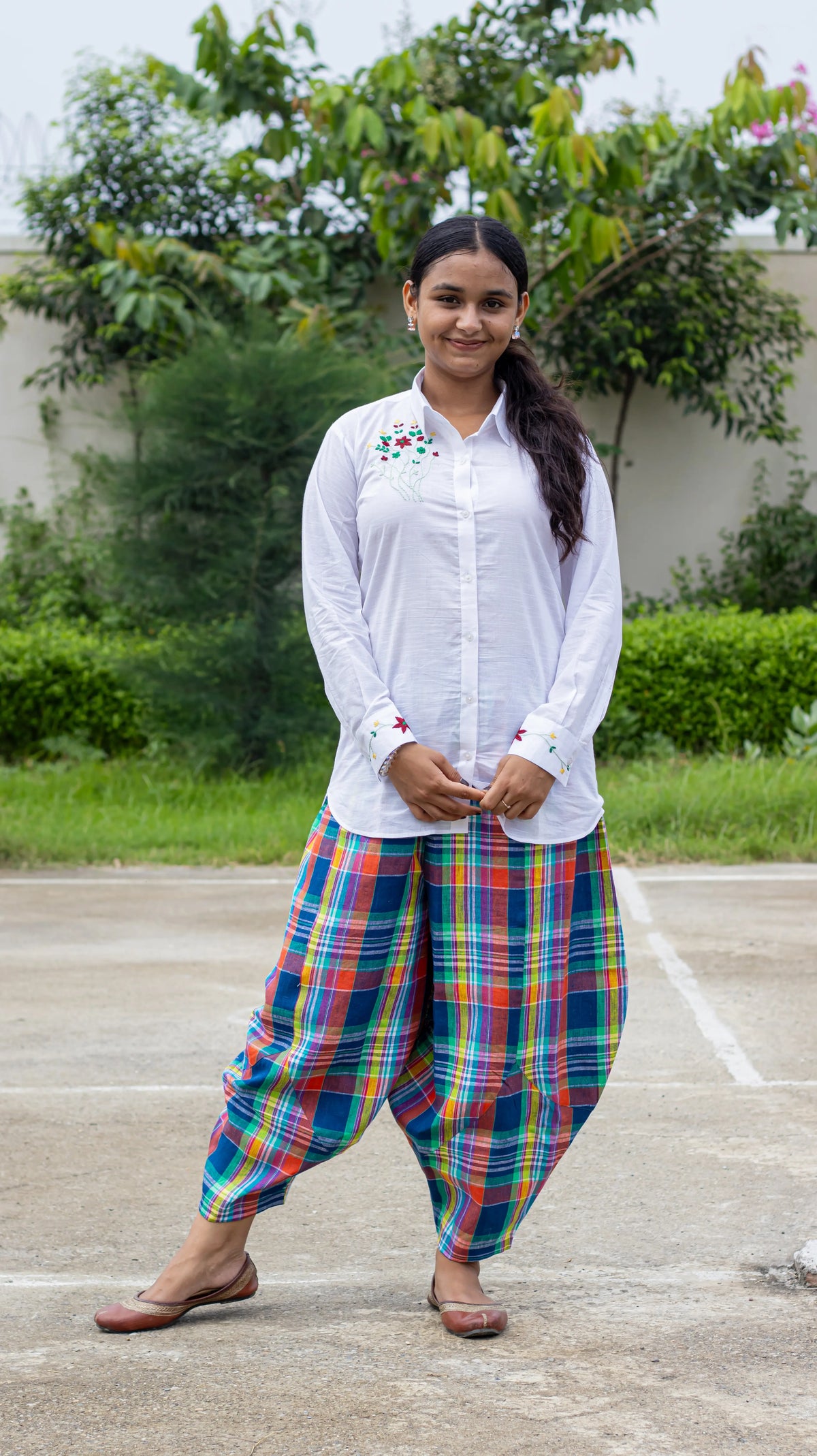 Embroidered Shirt with Comfort Pant
