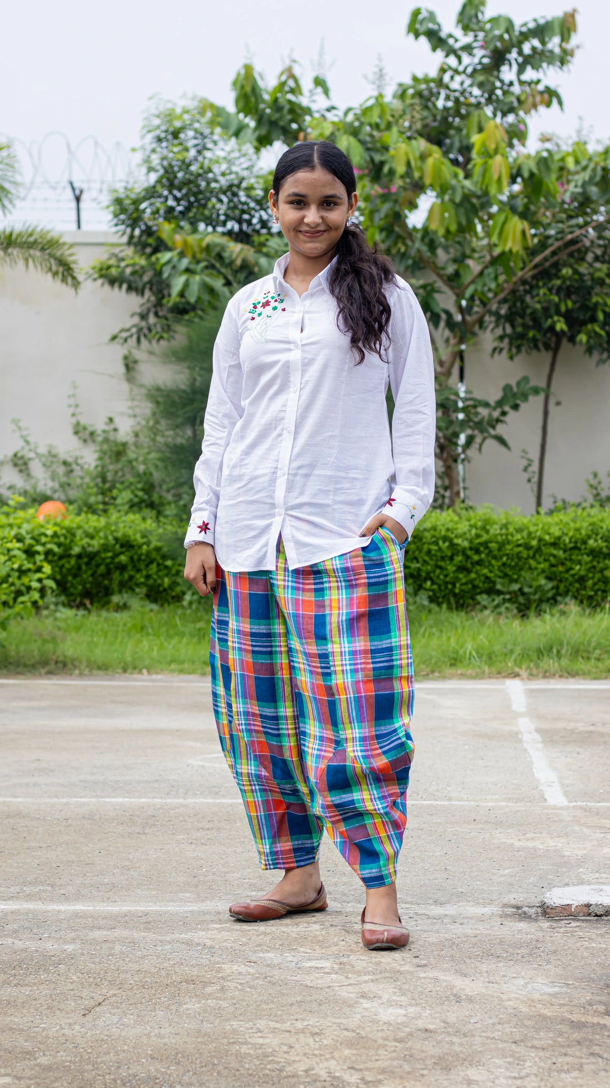 Embroidered Shirt with Comfort Pant