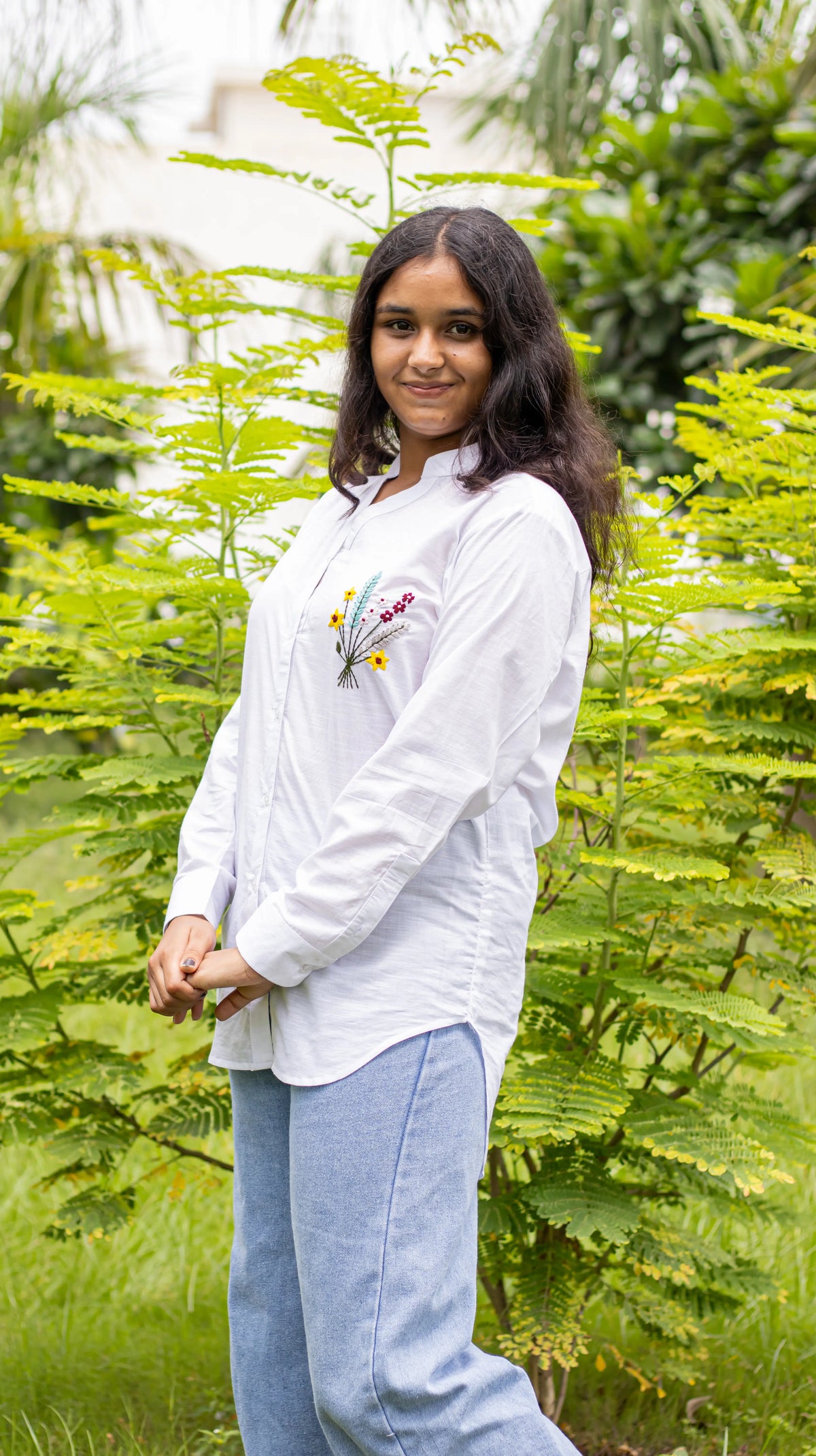 White Embroidered Shirt