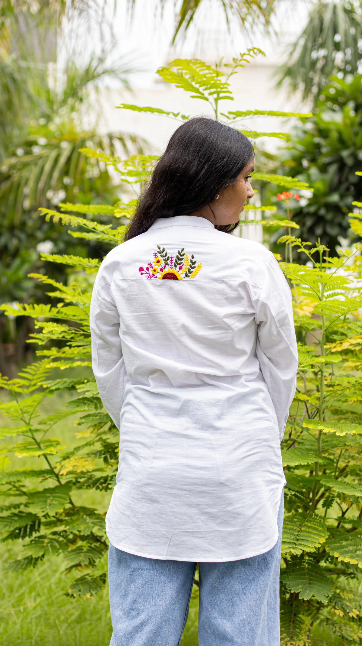 White Embroidered Shirt