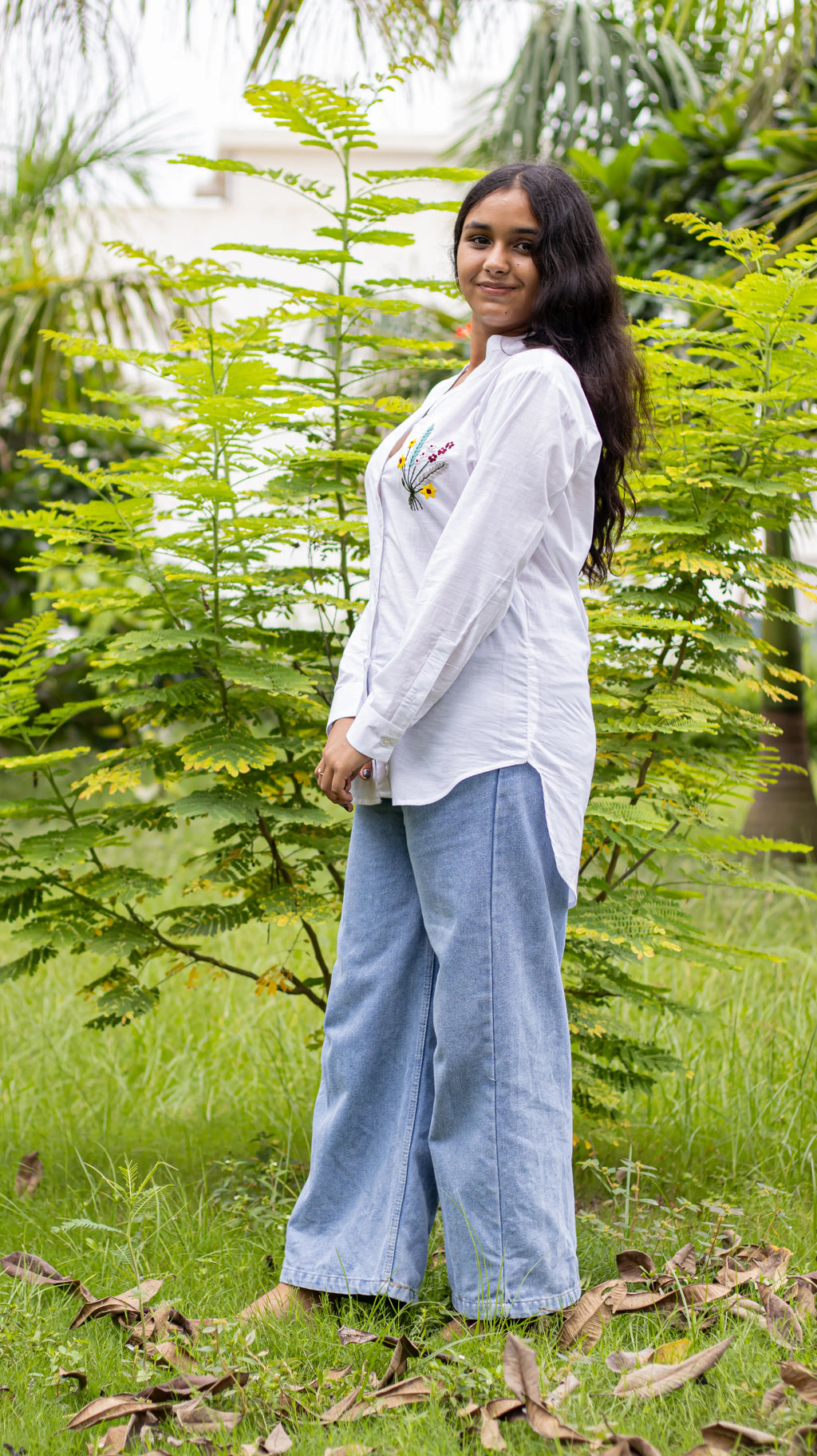 White Embroidered Shirt