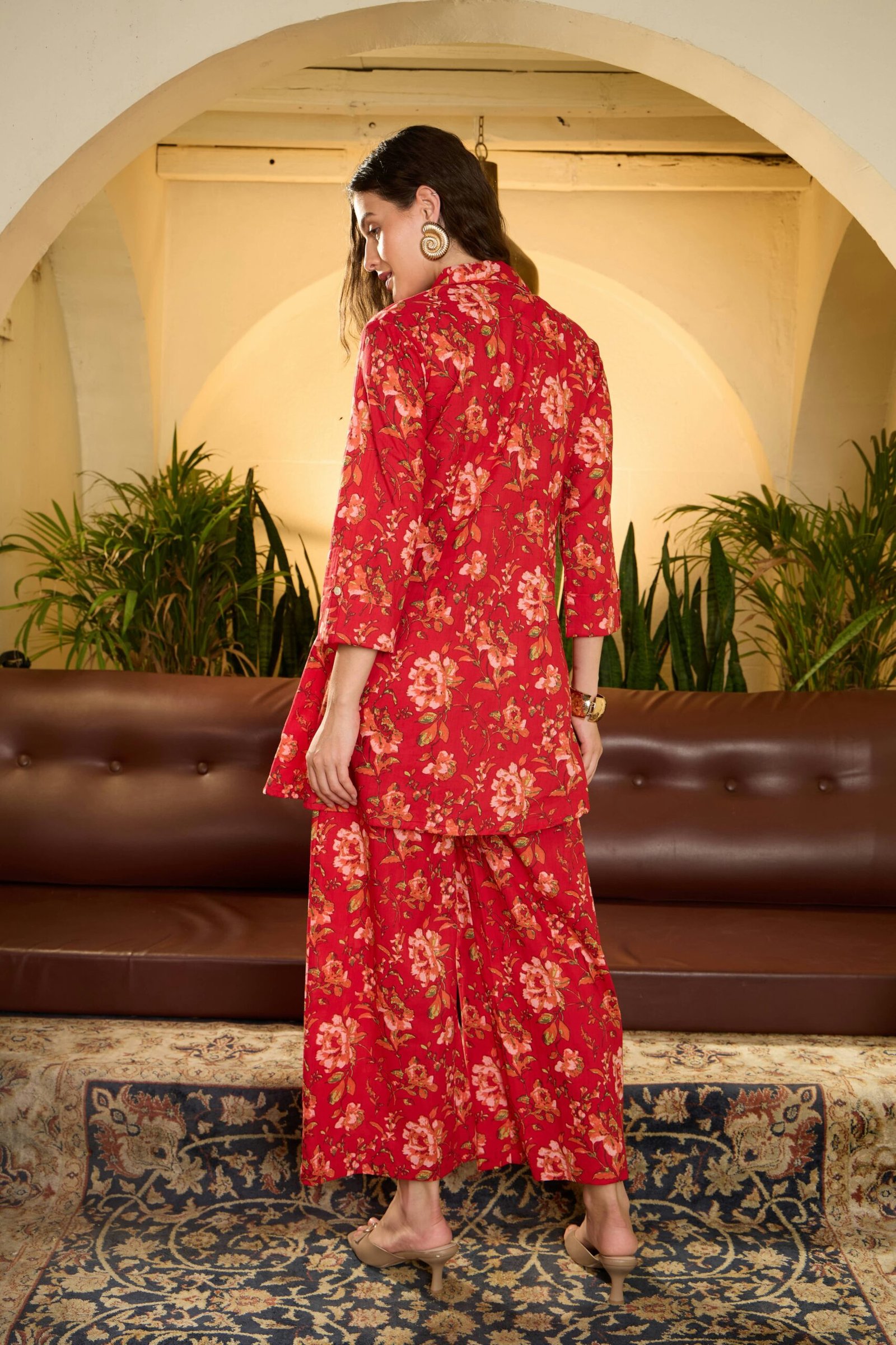 Red Festive Anarkali